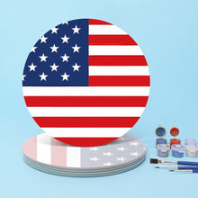 Laden Sie das Bild in den Galerie-Viewer, Malen nach Zahlen 20 cm Tischsets (6 Stück) - Amerikanische Flagge