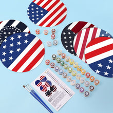 Laden Sie das Bild in den Galerie-Viewer, Malen nach Zahlen 20 cm Tischsets (6 Stück) - Amerikanische Flagge