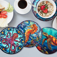 Laden Sie das Bild in den Galerie-Viewer, Malen nach Zahlen 20 cm Tischsets (4 Stück) - Meeresbewohner