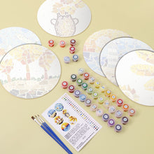 Laden Sie das Bild in den Galerie-Viewer, Malen nach Zahlen 20 cm Tischsets (6 Stück) - Küstenleben