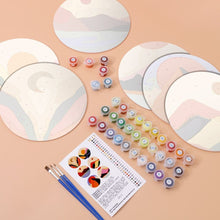 Laden Sie das Bild in den Galerie-Viewer, Malen nach Zahlen 20 cm Tischsets (6 Stück) - Moderner Abstrakter Berg
