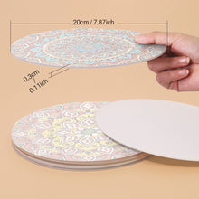 Laden Sie das Bild in den Galerie-Viewer, Malen nach Zahlen 20 cm Tischsets (6 Stück) - Böhmische Mandala Rund