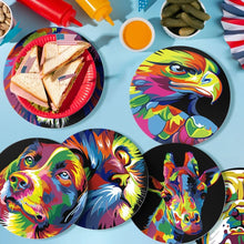 Laden Sie das Bild in den Galerie-Viewer, Malen nach Zahlen 20 cm Tischsets (6 Stück) - Pop Art Tier