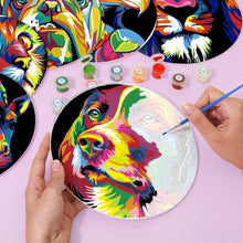 Laden Sie das Bild in den Galerie-Viewer, Malen nach Zahlen 20 cm Tischsets (6 Stück) - Pop Art Tier