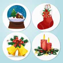 Laden Sie das Bild in den Galerie-Viewer, Malen nach Zahlen 20 cm Tischsets (4 Stück) - Klassische Weihnachtsfreude Figured'Art