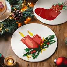 Laden Sie das Bild in den Galerie-Viewer, Malen nach Zahlen 20 cm Tischsets (4 Stück) - Klassische Weihnachtsfreude