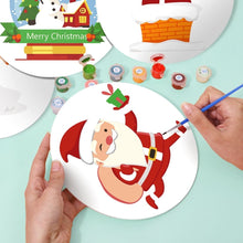 Laden Sie das Bild in den Galerie-Viewer, Malen nach Zahlen 20 cm Tischsets (4 Stück) - Weihnachtsmann und Schneelächeln