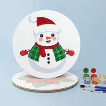 Laden Sie das Bild in den Galerie-Viewer, Malen nach Zahlen 20 cm Tischsets (4 Stück) - Schneemann Weihnachtsstern Geschenke