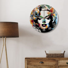 Laden Sie das Bild in den Galerie-Viewer, Malen nach Zahlen Uhr - Marilyn-Porträt