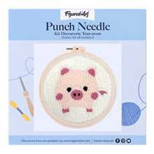 Laden Sie das Bild in den Galerie-Viewer, Punch Needle Rosa Schwein