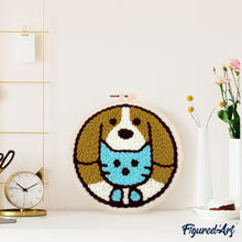 Laden Sie das Bild in den Galerie-Viewer, Punch Needle Katze und Hund