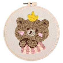 Laden Sie das Bild in den Galerie-Viewer, Punch Needle set Brauner Bär 1