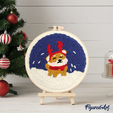 Laden Sie das Bild in den Galerie-Viewer, Punch Needle Rentier-Hund