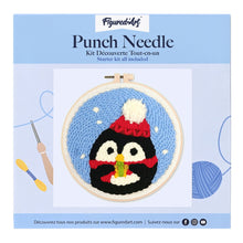 Laden Sie das Bild in den Galerie-Viewer, Punch Needle Weihnachtspinguin