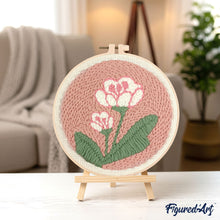 Laden Sie das Bild in den Galerie-Viewer, Punch Needle Weiße Blumen 2