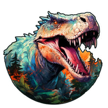Laden Sie das Bild in den Galerie-Viewer, 2D Holzpuzzle – Dinosaurier im Wald