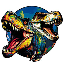 Laden Sie das Bild in den Galerie-Viewer, 2D Holzpuzzle – Abend Zwilling Dinosaurier