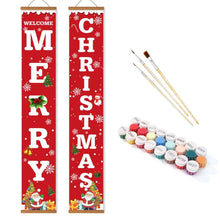 Laden Sie das Bild in den Galerie-Viewer, Malen nach Zahlen DIY Tür Banner - Frohe Weihnachten