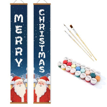 Laden Sie das Bild in den Galerie-Viewer, Malen nach Zahlen DIY Tür Banner - Weihnachtsmannfreude