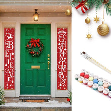 Laden Sie das Bild in den Galerie-Viewer, Malen nach Zahlen DIY Tür Banner - Glaube an Weihnachtszauber Figured'Art