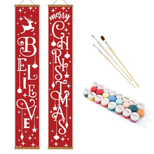 Laden Sie das Bild in den Galerie-Viewer, Malen nach Zahlen DIY Tür Banner - Glaube an Weihnachtszauber