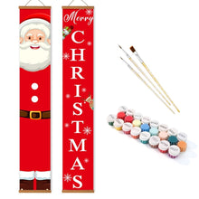 Laden Sie das Bild in den Galerie-Viewer, Malen nach Zahlen DIY Tür Banner - Klassischer Weihnachtsmann