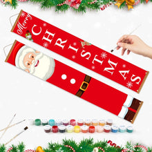 Laden Sie das Bild in den Galerie-Viewer, Malen nach Zahlen DIY Tür Banner - Klassischer Weihnachtsmann