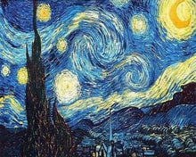 Laden Sie das Bild in den Galerie-Viewer, Diamond Painting – Van Gogh – Sternennacht – 40 x 50 cm auf Keilrahmen gespannt | Figured'Art