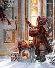 Laden Sie das Bild in den Galerie-Viewer, Diamond Painting, Mädchen Weihnachtsnacht