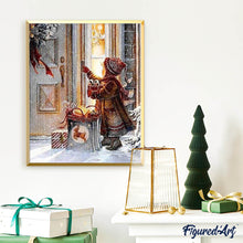 Laden Sie das Bild in den Galerie-Viewer, Diamond Painting | Diamond Painting - Girl on Christmas night | christmas Diamond Painting Religion religion | FiguredArt