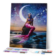 Laden Sie das Bild in den Galerie-Viewer, Diamond Painting | Diamond Painting - Mermaid and Crescent Moon | Diamond Painting Romance romance | FiguredArt
