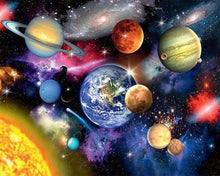 Laden Sie das Bild in den Galerie-Viewer, Diamond Painting, Planeten im Himmel