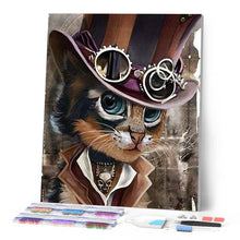 Laden Sie das Bild in den Galerie-Viewer, Diamond Painting | Diamond Painting - Cat Gentleman | animals cats Diamond Painting Animals | FiguredArt