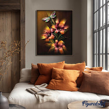 Laden Sie das Bild in den Galerie-Viewer, Diamond Painting | Diamond Painting - Lily and Dragonfly | animals Diamond Painting Animals Diamond Painting Flowers flowers | FiguredArt