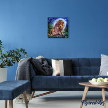 Laden Sie das Bild in den Galerie-Viewer, Diamond Painting | Diamond Painting - The Lion and the Woman | animals Diamond Painting Animals lions | FiguredArt