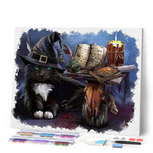 Laden Sie das Bild in den Galerie-Viewer, Diamond Painting | Diamond Painting - Cat Sorcerer | animals cats Diamond Painting Animals | FiguredArt