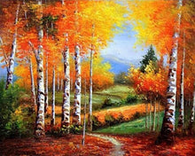 Laden Sie das Bild in den Galerie-Viewer, Diamond Painting, Birken im Herbst