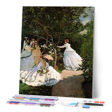 Laden Sie das Bild in den Galerie-Viewer, Diamond Painting | Diamond Painting - Courtesans in the Garden | Diamond Painting Romance romance | FiguredArt