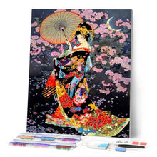 Laden Sie das Bild in den Galerie-Viewer, Diamond Painting | Diamond Painting - Traditional Asian Woman | Diamond Painting Romance romance | FiguredArt