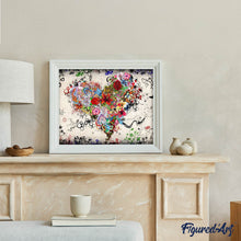 Laden Sie das Bild in den Galerie-Viewer, Diamond Painting | Diamond Painting - Heart Graffiti | Diamond Painting Landscapes landscapes | FiguredArt