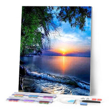 Laden Sie das Bild in den Galerie-Viewer, Diamond Painting – Sonnenuntergang und Wellen
