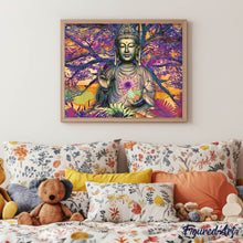 Laden Sie das Bild in den Galerie-Viewer, Diamond Painting – Buddha-Statue vor einem großen Baum | Figured'Art