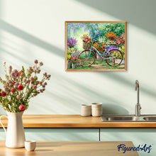 Laden Sie das Bild in den Galerie-Viewer, Diamond Painting | Diamond Painting - Bicycles and Flowers | Diamond Painting Flowers flowers | FiguredArt