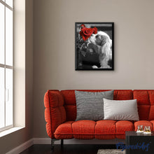 Laden Sie das Bild in den Galerie-Viewer, Diamond Painting | Diamond Painting - Dog and Rose | animals Diamond Painting Animals Diamond Painting Flowers dogs flowers | FiguredArt