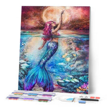 Laden Sie das Bild in den Galerie-Viewer, Diamond Painting | Diamond Painting - Mermaid in the sea | Diamond Painting Romance romance | FiguredArt