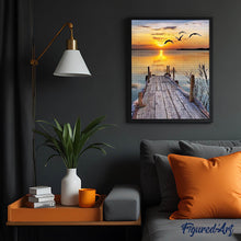 Laden Sie das Bild in den Galerie-Viewer, Diamond Painting | Diamond Painting - Dock on Lake | Diamond Painting Landscapes landscapes | FiguredArt