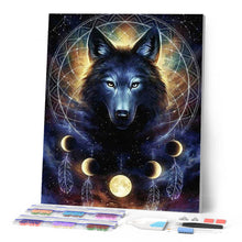 Laden Sie das Bild in den Galerie-Viewer, Diamond Painting | Diamond Painting - Dark Wolf | animals Diamond Painting Animals | FiguredArt