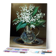 Laden Sie das Bild in den Galerie-Viewer, Diamond Painting | Diamond Painting - Vase of Lily of the Valley Flowers | Diamond Painting Flowers flowers | FiguredArt