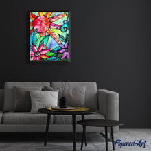 Laden Sie das Bild in den Galerie-Viewer, Diamond Painting | Diamond Painting - Flowers and Sun Stained Glass | Diamond Painting Flowers flowers | FiguredArt