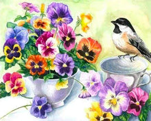 Laden Sie das Bild in den Galerie-Viewer, Diamond Painting – Gedanke und kleiner Vogel